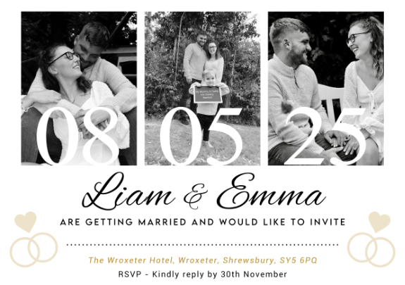 Image of a wedding invitation